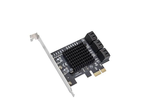 IO CREST 6 Port SATA III PCIe 3.0 Expansion Card JMB575 JMB582 - Low Profile Bracket SY-PEX40166 for Enhanced Storage