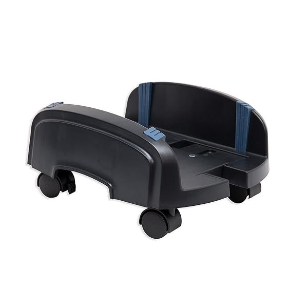 "IO CREST Adjustable PC Stand for ATX Cases - 6.2" to 10" Width, 4 Caster Wheels, Supports 50 Lbs"