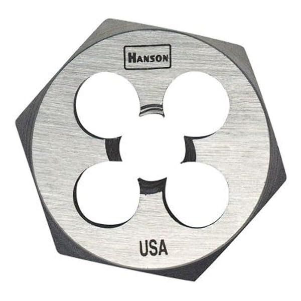 IRWIN HANSON Hex Die 1/4-28 RH - High Carbon Steel Precision Tool for Durable Threading