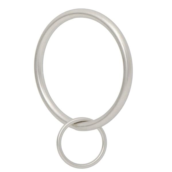 "Ivilon Satin Nickel Drapery Eyelet Curtain Rings - 2" Loop for Hook Pins, Set of 14"