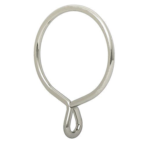 "Ivilon Drapery Eyelet Curtain Rings - 2.3" Brushed Nickel Set of 14 for Easy Curtain Hook Installation"