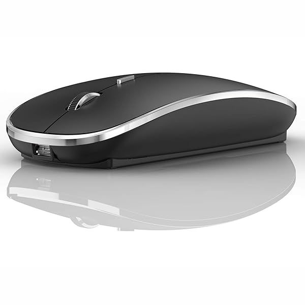 JETTA Wireless Mouse for MacBook & PC - 1600 DPI, Rechargeable, Mute Click, Skin-Friendly, Plug & Play