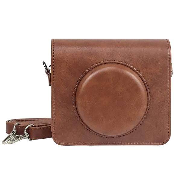 JINSERTA Protective Case for Kodak Mini Shot 3: Stylish PU Leather Bag with Adjustable Strap