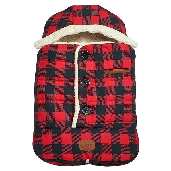 JJ Cole Bundle Me Urban: Weather-Resistant Winter Baby Car Seat Cover & Bunting Bag - Buffalo Check Stroller Accessory