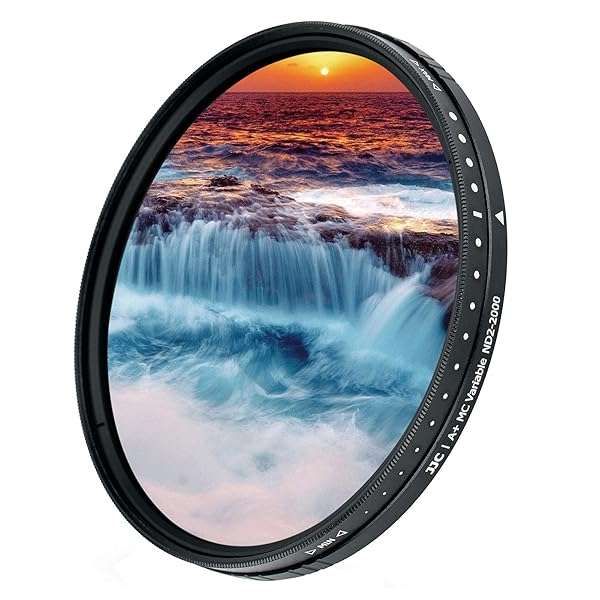 JJC 58mm ND Filter ND2-2000 for Canon EOS Rebel T7 T6 T8i 90D - Adjustable Variable Neutral Density Fader