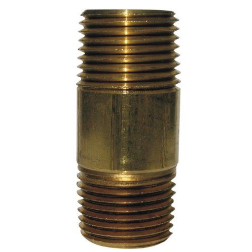 "Buy JMF 1/8" X 1-1/2" Red Brass Nipple - Durable Bulk Plumbing Fittings"
