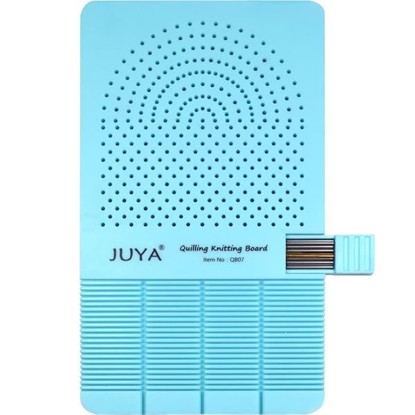 JUYA Quilling Knitting Board with Dual Functions & Stick Storage - Blue Craft Essential
