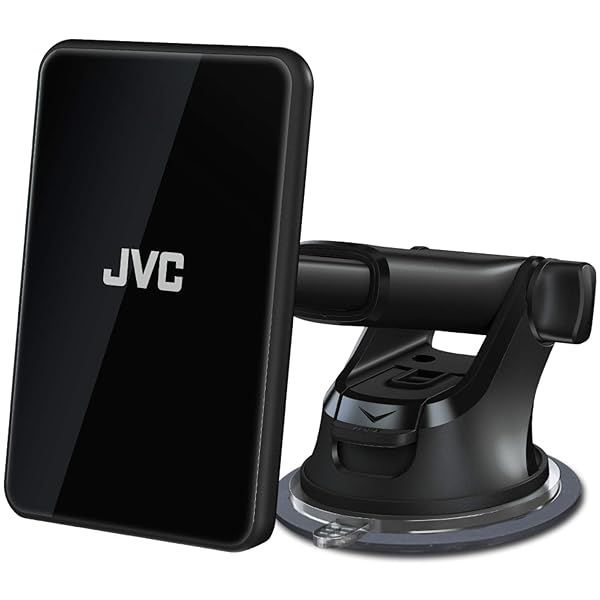 JVC KS-GC10Q Wireless Qi Car Phone Mount: Dashboard & Vent Holder for iPhone 11, Galaxy S20 & More