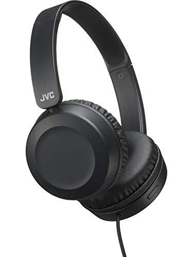 JVC HAS31MB Lightweight On-Ear Headphones: Powerful Sound & Remote Mic for Smartphones (Black)