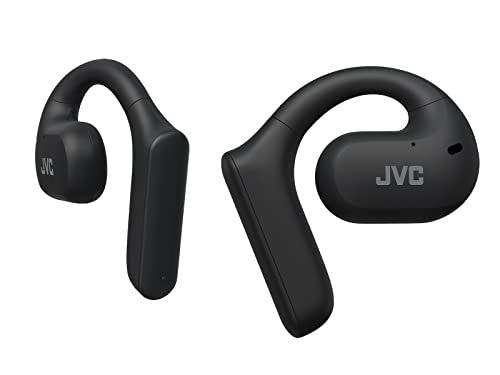 JVC Nearphones Open Ear True Wireless Headphones - 16mm Drivers, 17-Hour Battery, Single Ear Use (Black)