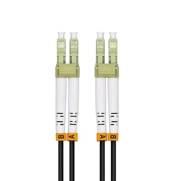 Jeirdus 100M LC to LC 10G OM3 Outdoor Armored Duplex Fiber Optic Cable - High-Speed 50/125 Jumper Patch Cord