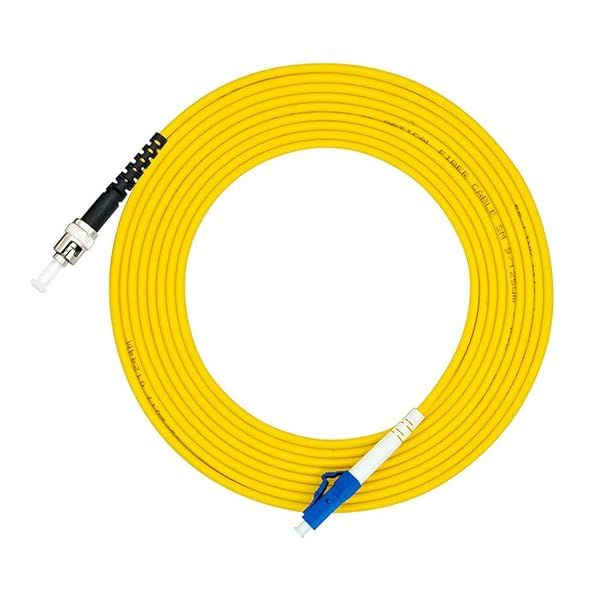 Jeirdus 15M LC to ST Fiber Optic Cable Jumper - Simplex Single-Mode 9/125 Optical Patch Cord