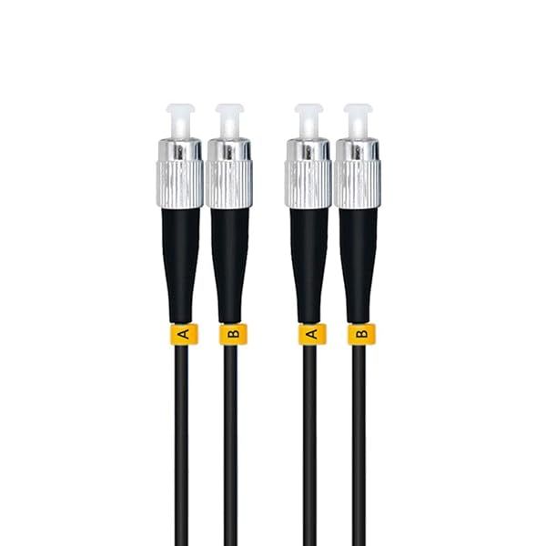 Jeirdus 20M FC to FC 10G OM3 Outdoor Armored Duplex Fiber Optic Cable Jumper - 65FT Multimode Patch Cord