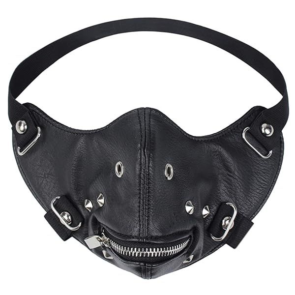 Cool Punk Skeleton Mask - Breathable Leather Zipper Design for Men & Women | Windproof Motorcycle Riding Gear