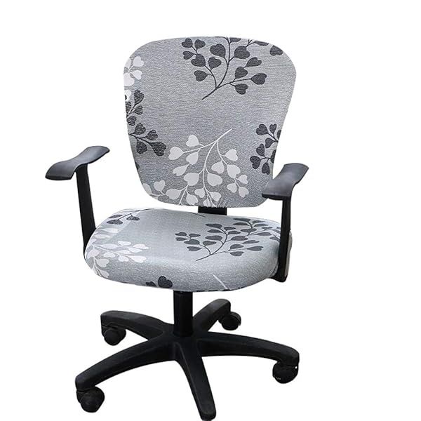 Jinzio Stretchable Office Chair Cover - Protective Slipcover for Desk Chairs in Silver Grey