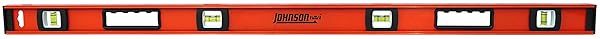 "Johnson Level 1233-4800 Heavy Duty 48" I-Beam Aluminum Level - Durable & Accurate Tool in Yellow"