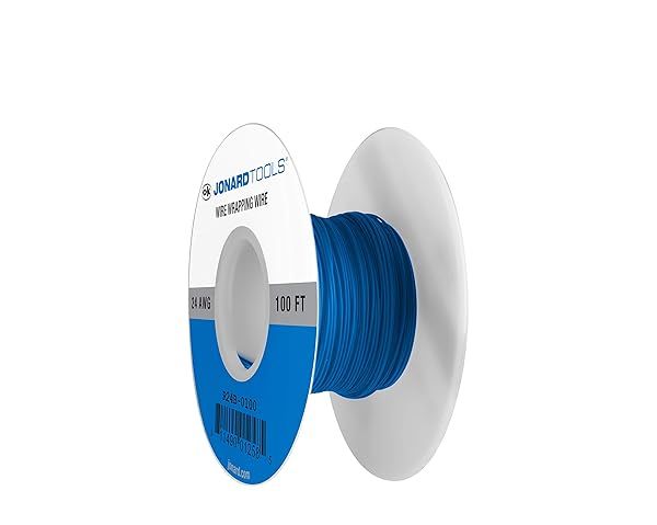 Buy Jonard Tools R24B-0100 Blue Insulated Kynar Copper Wire Roll - 24 AWG, 100 ft for Reliable Electrical Projects