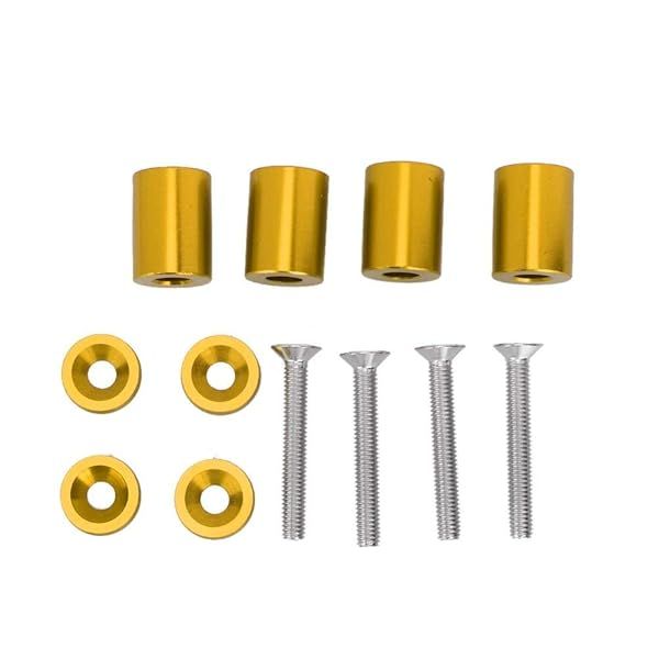 Upgrade Your Ride: KIMISS Aluminum Alloy Hood Spacer Riser for 6mm Motors - Gold Engine Ventilation Solution