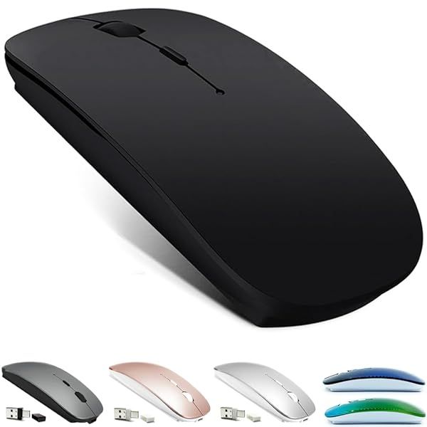 Buy KLO Rechargeable Bluetooth Mouse for MacBook, iPad & PC - Wireless, Stylish & Versatile (Black)