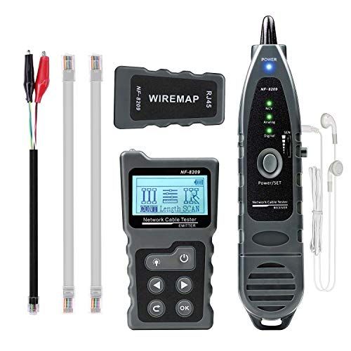Buy KOLSOL Network Cable Tester NF-8209: Ethernet Wire Tracer for CAT5/CAT6, PoE Voltage Detection & Fault Distance Measurement