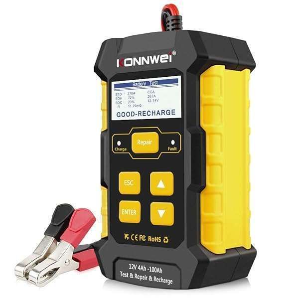 Buy KONNWEI 3 in 1 Car Battery Charger KW510 - Smart 12V 5A Maintainer & Tester with Pulse Repair & Temp Compensation