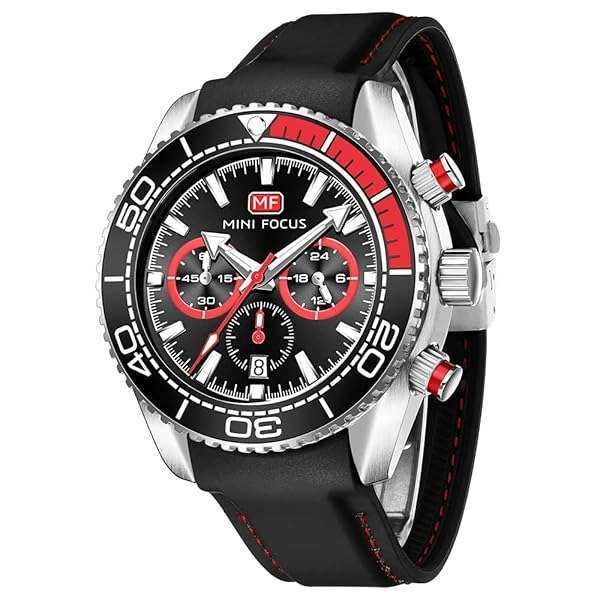 Shop KXAITO Men's Military Sport Waterproof Chronograph Watch - Luminous Silicon Strap & Stylish Analog Design