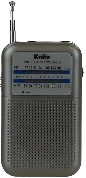 Buy Kaito KA200S Pocket AM/FM Radio in Gray - Compact, Portable & High-Quality Sound