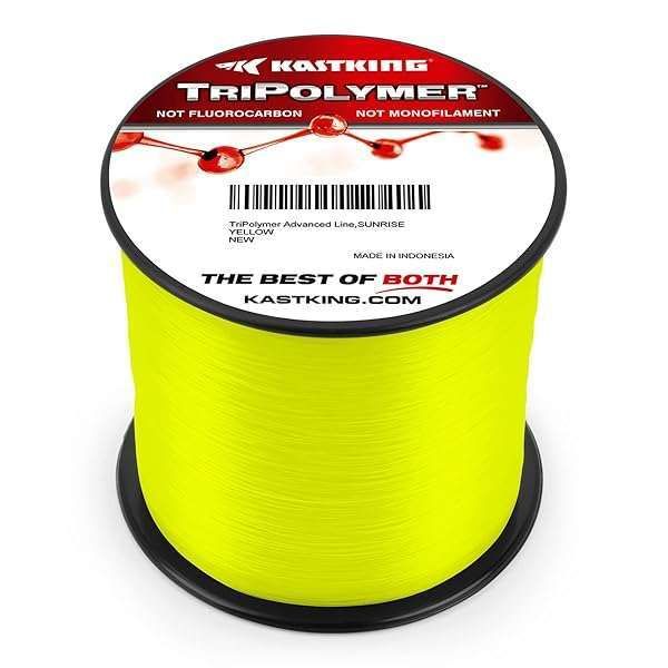 KastKing TriPolymer Advanced Monofilament Fishing Line, Sunrise Yellow, 17LB, 1418YDS