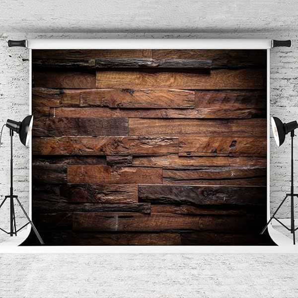 Kate 10x6.5ft Brown Wood Backdrop - Seamless Retro Plank Photography Background