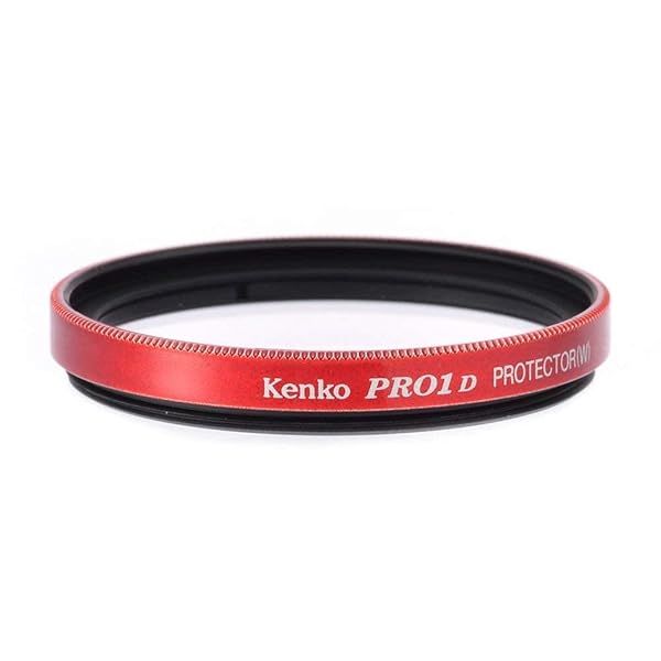 Kenko 37mm PRO1D Protector Lens Filter - Gloss Red Frame for Enhanced Photography