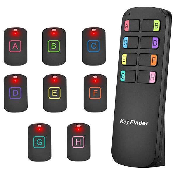 Key Finder Locator: Wireless RF Tracker with 8 Receivers, 85DB Sound & 115ft Range - Never Lose Your Keys Again!