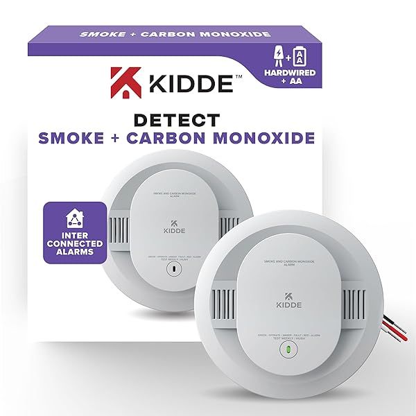 Top Kidde Hardwired Smoke & CO Detector with Battery Backup & LED Alerts - UL Certified Safety