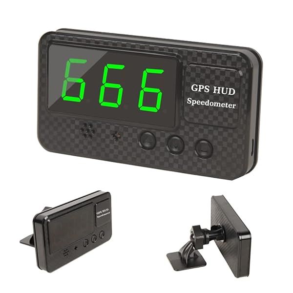 KingNeed Universal GPS Head-Up Display: Digital Speedometer & Odometer with Over Speed Alarm for All Vehicles (C60S)