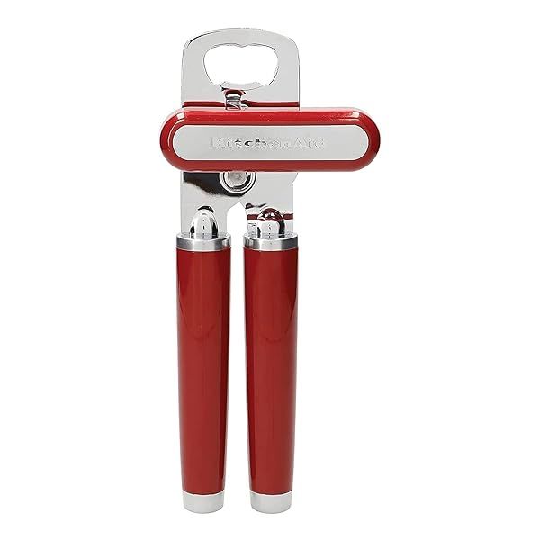 KitchenAid Classic Can Opener & Bottle Opener - Easy Use, Sharp Steel, Ergonomic Handles in Empire Red
