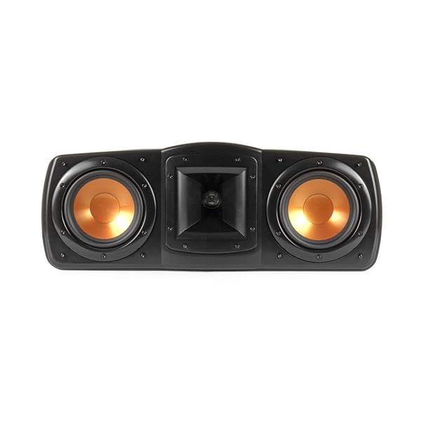 Klipsch Synergy Black Label C-200 Center Channel Speaker: Crystal-Clear Dialogue & Vocals with Dual Woofers & Horn Technology