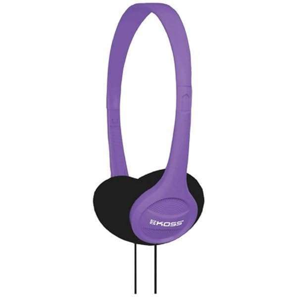 Koss KPH7V Portable On-Ear Headphones - Adjustable Violet Headband for Ultimate Comfort