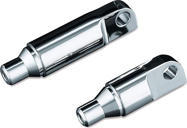 "Upgrade Your Ride: Kuryakyn 8064 Chrome ISO Footpeg Extensions for Motorcycles - 2.5" Male Mount, 1 Pair"