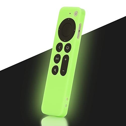 LEFXMOPHY Glow Green Remote Case for Apple TV 4K & Siri Remote - Silicone Skin, Glow in Dark, Lanyard Included