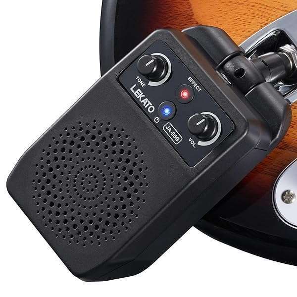 LEKATO Mini Electric Guitar Amp 5W: Portable Bluetooth Amp with 4 Effects for Practice