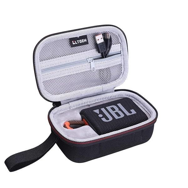 LTGEM Case for JBL Go 3 Portable Speaker - Durable Black & Grey Protection