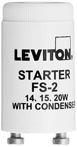 Leviton 12409 Fluorescent Lamp Starter - Reliable White Starter for Efficient Lighting