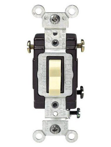 Leviton 3-Way Lighted Grounding AC Toggle Switch (836-05503-LHI) - Easy Installation & Reliable Performance