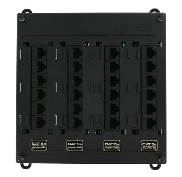 Leviton 476TM-524 24-Port Cat5E Patch Panel - Twist Mount for Efficient Networking