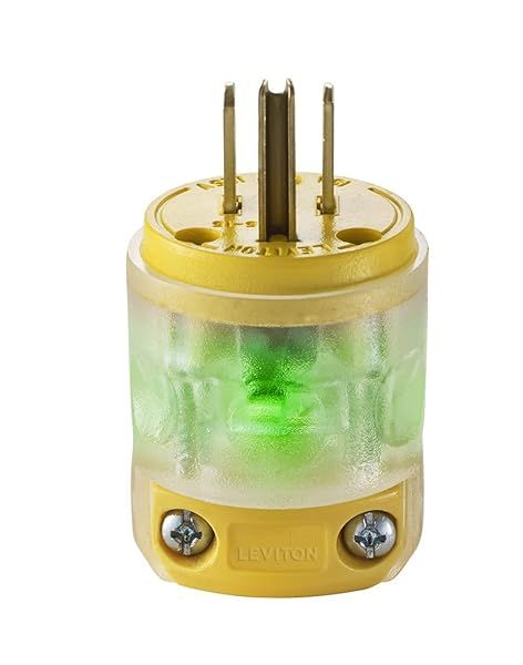 Leviton 515PV-LIT Grounding Lighted Plug End Replacement: Buy Now for Safe & Reliable Use