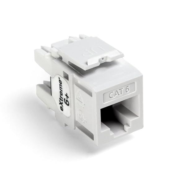 Leviton 61110-RW6 Extreme 6+ QuickPort Connector - CAT 6, White | High-Speed Networking Solution