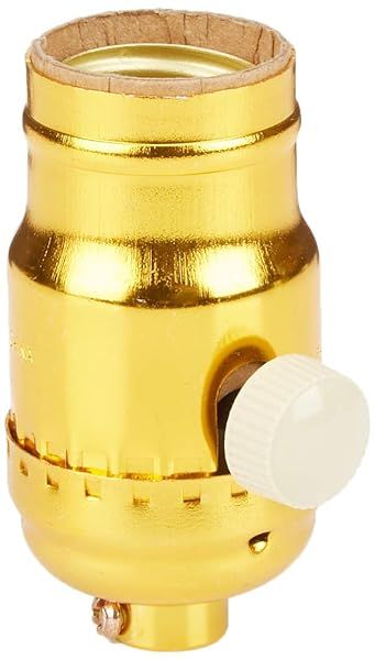 Leviton 6151 Incandescent Lamp Holder Socket Dimmer - Brass Metal Finish for Stylish Lighting