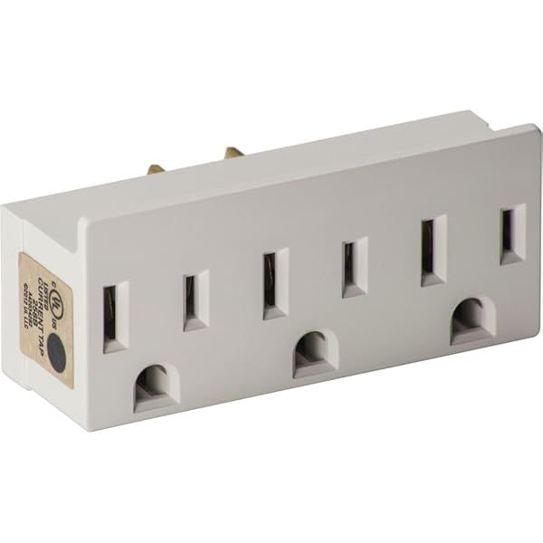 Leviton 697-W Triple Outlet Adapter: 15 Amp, 125 Volt, White - Power Up Your Devices!