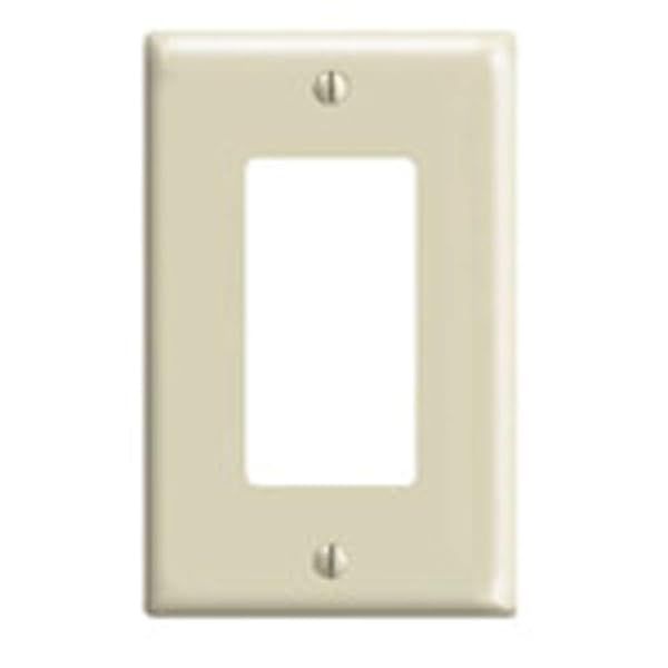 Leviton 80601-T Midway Size Light Almond Wallplate for GFCI & Decora Devices - Durable Thermoset Design