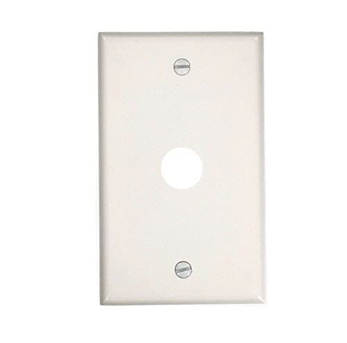 Leviton 88017 PJ1-E 1-Gang Toggle Switch Wallplate - Midway Size, Black & White Options