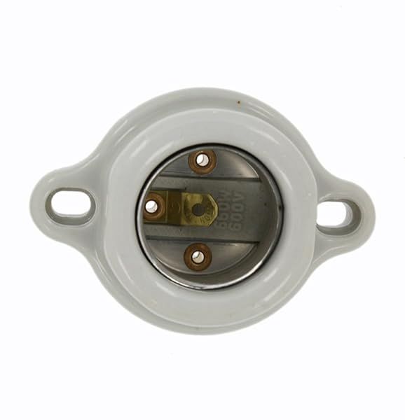 Leviton 9878 WH GZ Porcelain Lamp Holder - 660W 600V Kless Fixture for Reliable Lighting